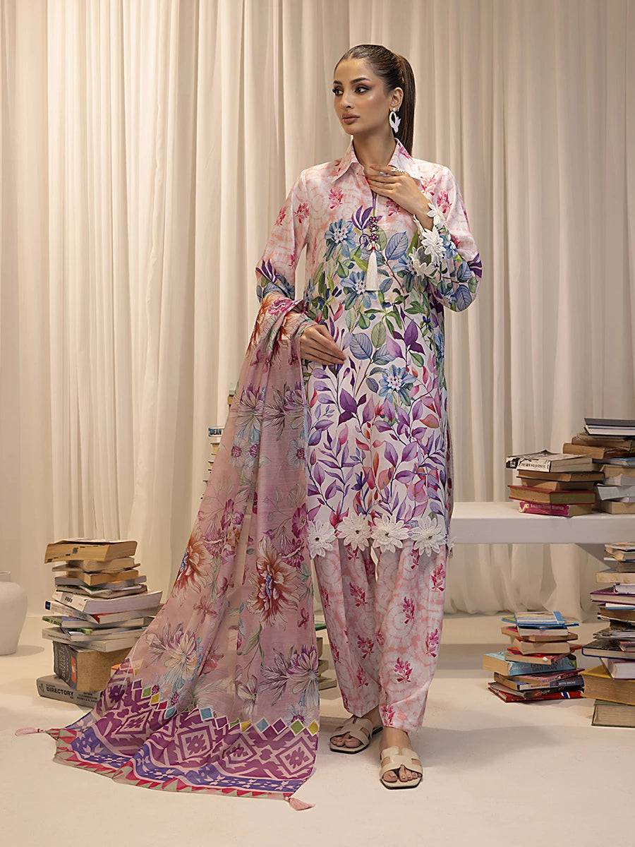 Salitex | Sibel Printed Lawn Silk | ST-04 by Maria Faisal - Registered Vendor of : Salitex - type : Ladies Clothes - 100% original wedding dresses
