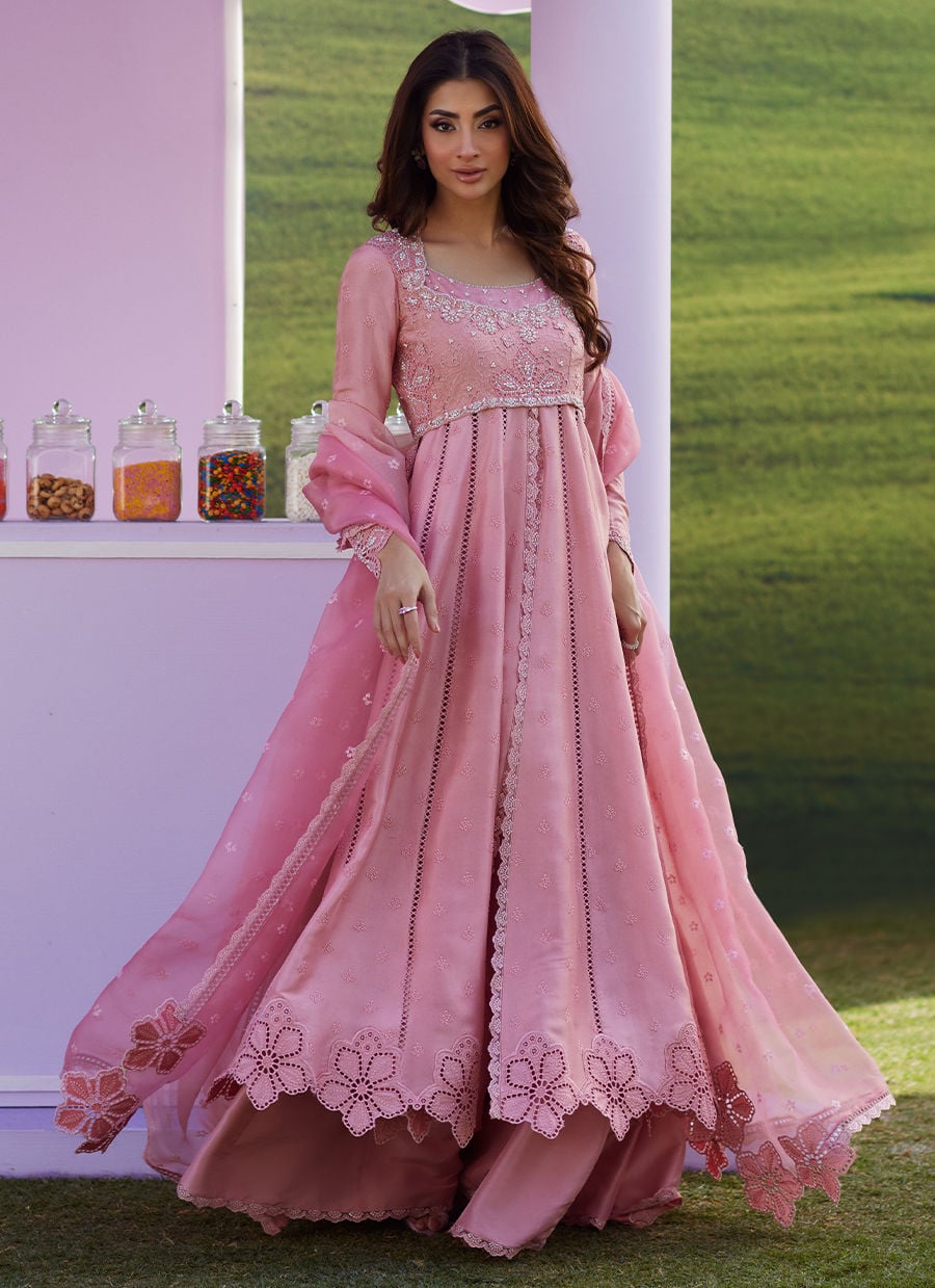 Farah Talib Aziz | Luna Eid 26 | Elara Rose Kalidaar With Dupatta - Luxury Dress - available at Maria Faisal in UK and USA.