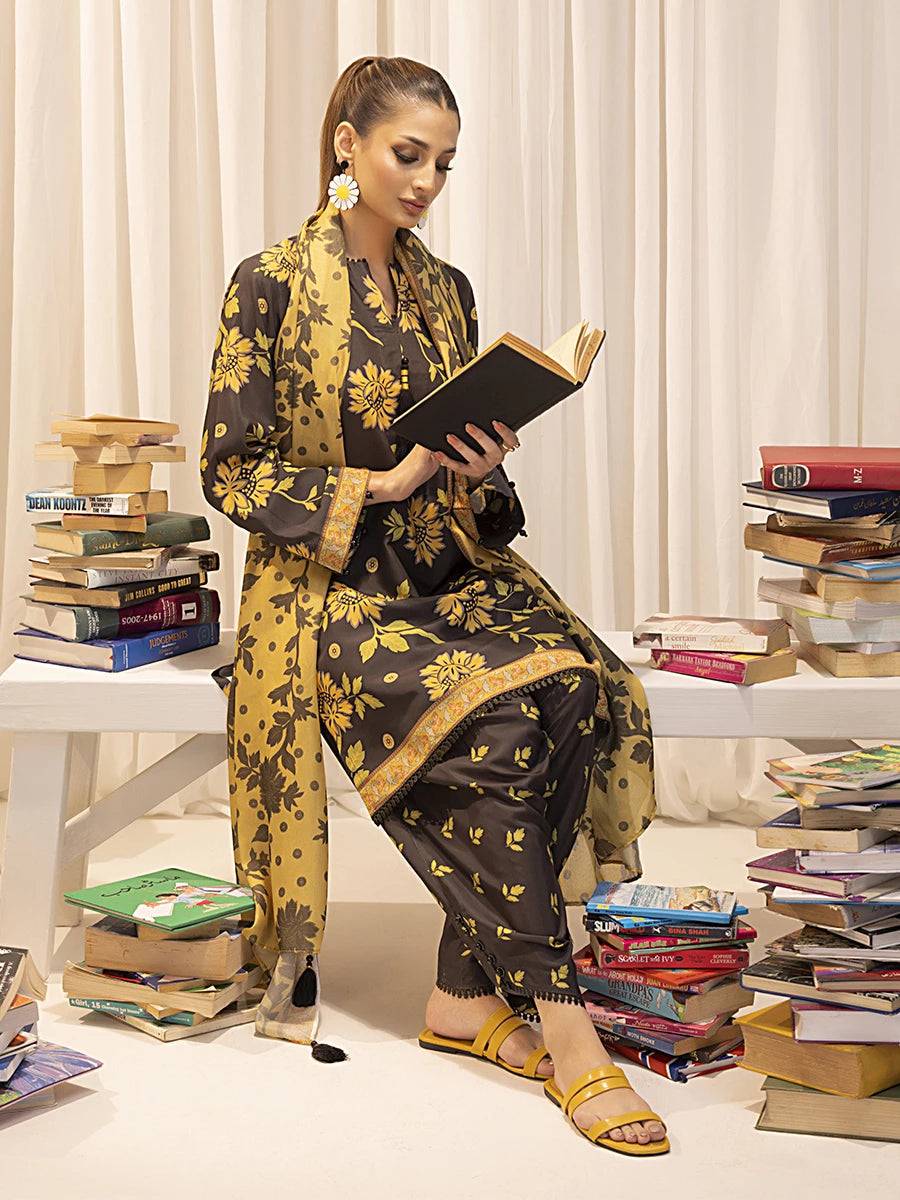 Salitex | Sibel Printed Lawn Silk | ST-02 by Maria Faisal - Registered Vendor of : Salitex - type : Ladies Clothes - 100% original wedding dresses