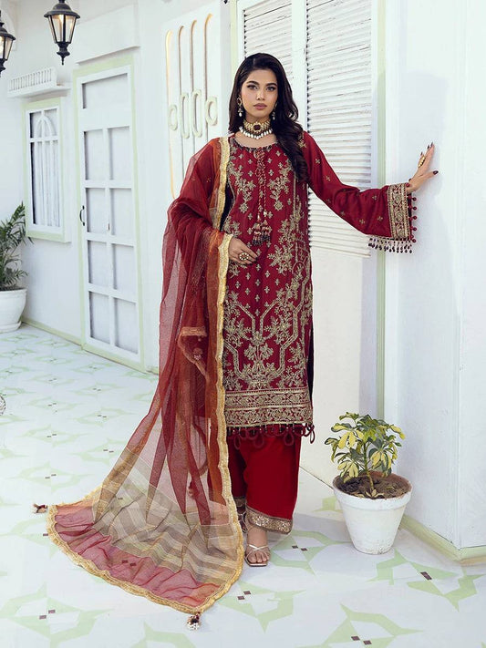 Salitex | Signature Festive Chiffon | NO008 by Maria Faisal - Registered Vendor of : Salitex - type : Ladies Clothes - 100% original wedding dresses