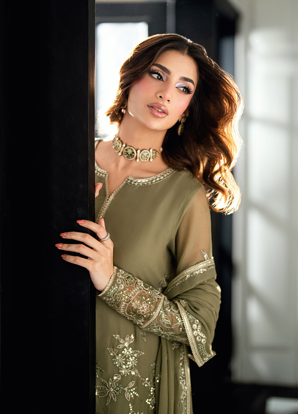 Sahane | Maison D'or Collection | CT 27003 Chelye - Luxury Dress - available at Maria Faisal in UK and USA.