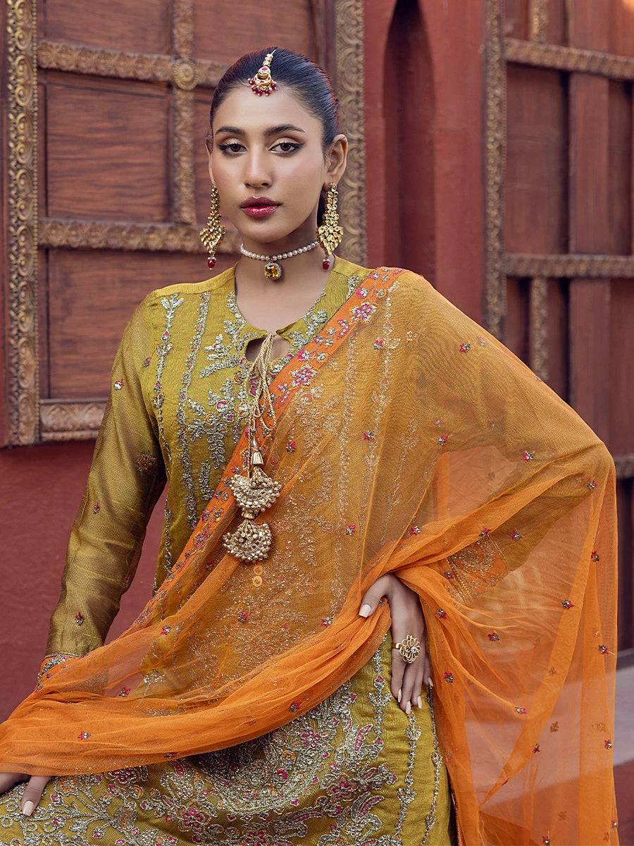 Salitex | Signature Festive Chiffon | JI023 by Maria Faisal - Registered Vendor of : Salitex - type : Ladies Clothes - 100% original wedding dresses