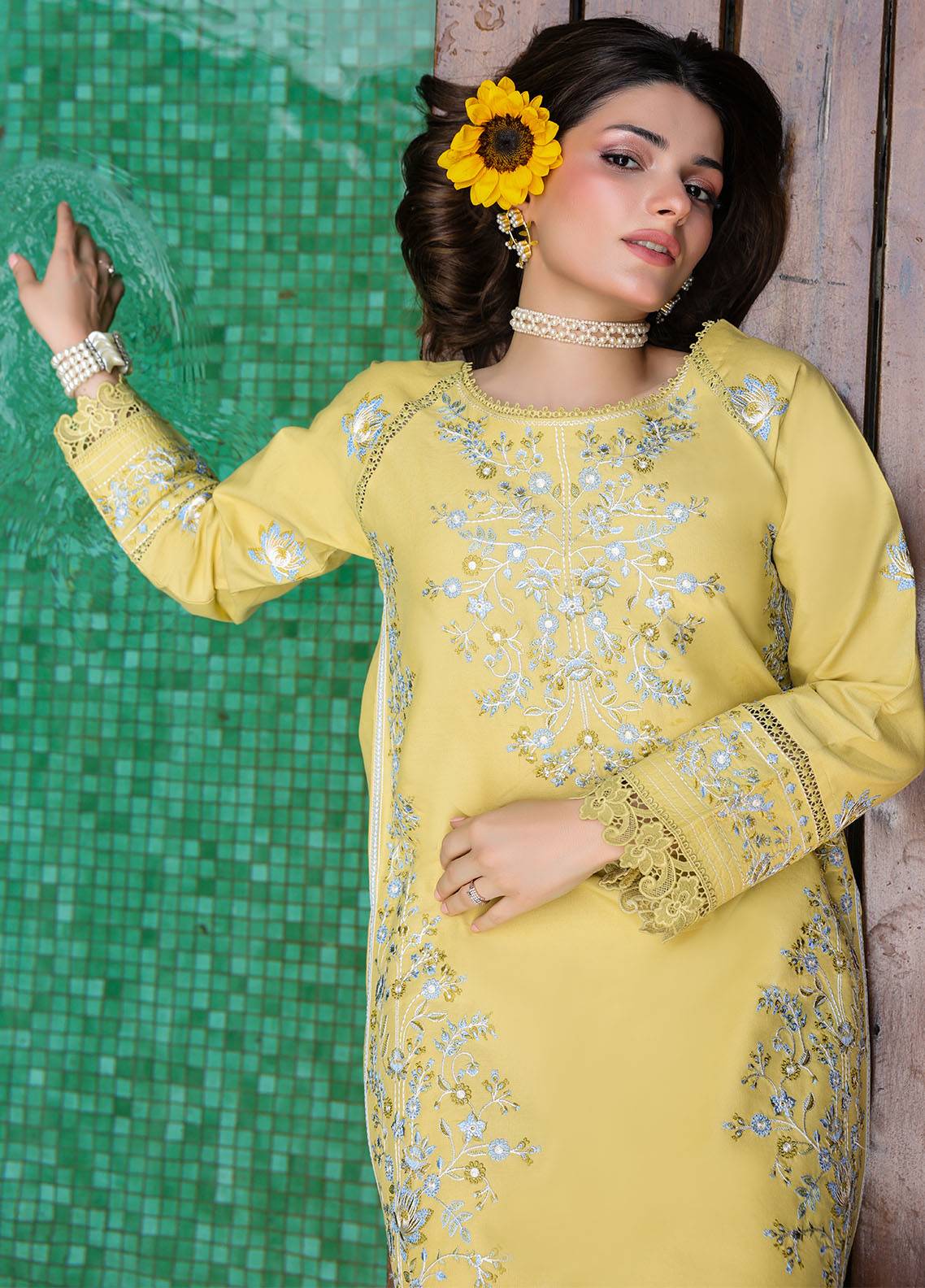 Sahane | Lovent Embroidered Pret 25 | ME23006 Corina by Maria Faisal - Registered Vendor of : Sahane - type : Ladies Clothes - 100% original wedding dresses