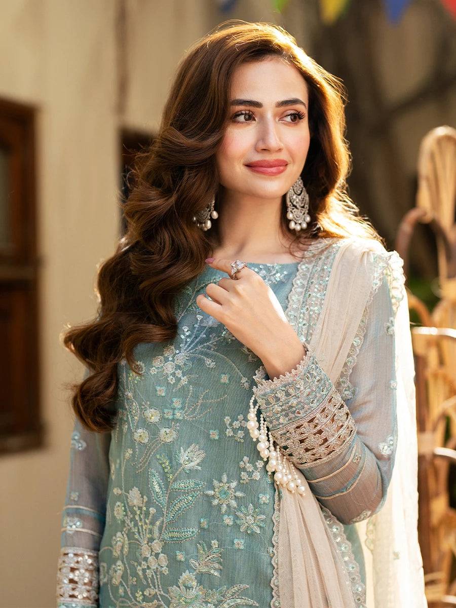 Salitex | Signature Festive Chiffon | JI043 by Maria Faisal - Registered Vendor of : Salitex - type : Ladies Clothes - 100% original wedding dresses