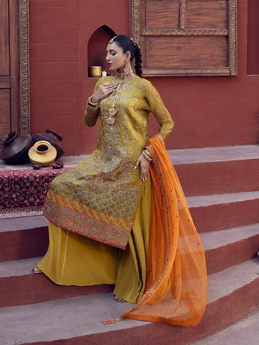 Salitex | Signature Festive Chiffon | JI023 by Maria Faisal - Registered Vendor of : Salitex - type : Ladies Clothes - 100% original wedding dresses