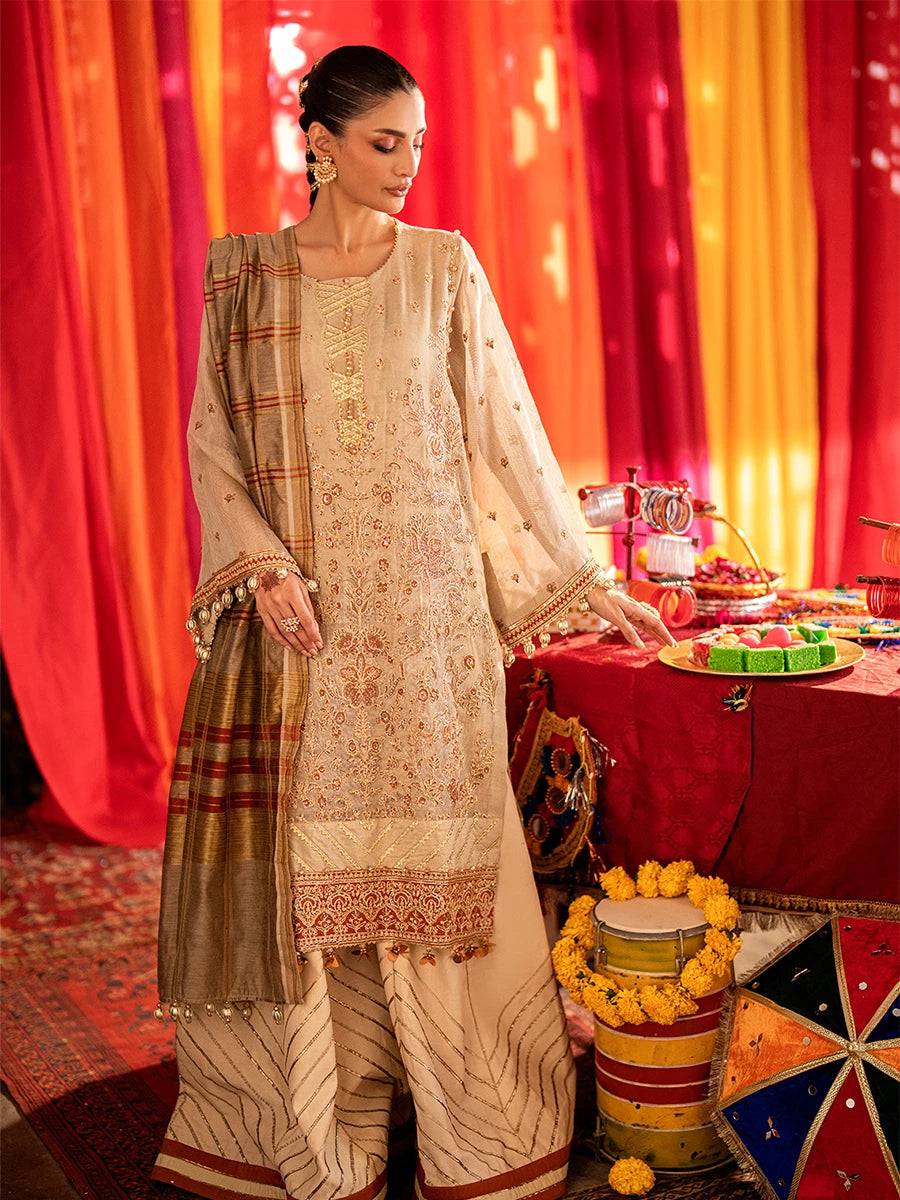 Salitex | Shehnai Festive | JI011 by Maria Faisal - Registered Vendor of : Salitex - type : Ladies Clothes - 100% original wedding dresses
