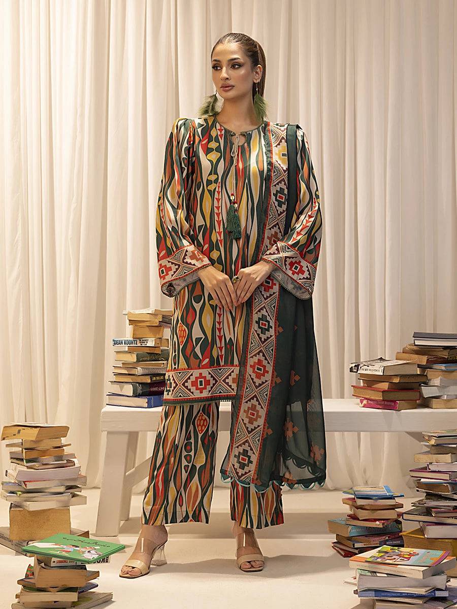 Salitex | Sibel Printed Lawn Silk | ST-05 by Maria Faisal - Registered Vendor of : Salitex - type : Ladies Clothes - 100% original wedding dresses