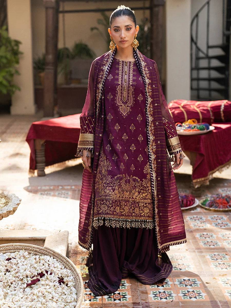 Salitex | Signature Festive Chiffon | JI040 by Maria Faisal - Registered Vendor of : Salitex - type : Ladies Clothes - 100% original wedding dresses