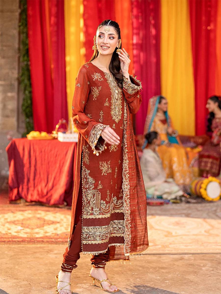 Salitex | Shehnai Festive | JI037 by Maria Faisal - Registered Vendor of : Salitex - type : Ladies Clothes - 100% original wedding dresses