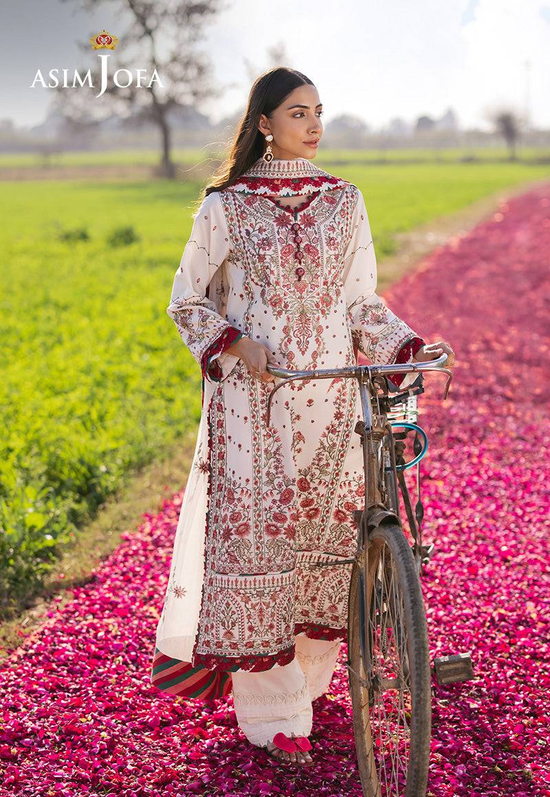 Asim Jofa | Luxury Lawn 25 | AJELL-08 by Maria Faisal - Registered Vendor of : Asim Jofa - type : Ladies Clothes - 100% original wedding dresses