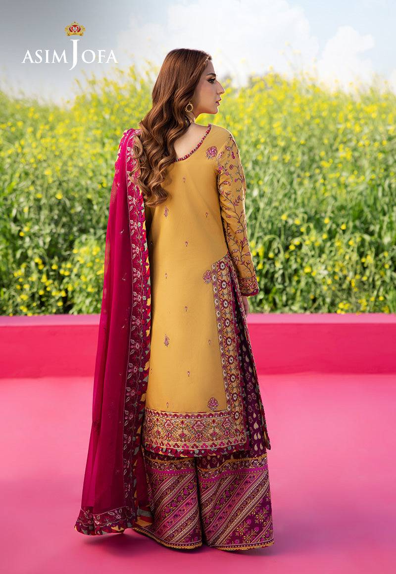 Asim Jofa | Luxury Lawn 25 | AJELL-07 by Maria Faisal - Registered Vendor of : Asim Jofa - type : Ladies Clothes - 100% original wedding dresses