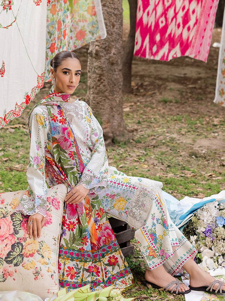 Rajbari | Schiffli Printkari Exclusive | Schiffli Printkari - 08 by Maria Faisal - Registered Vendor of : Rajbari - type : Ladies Clothes - 100% original wedding dresses