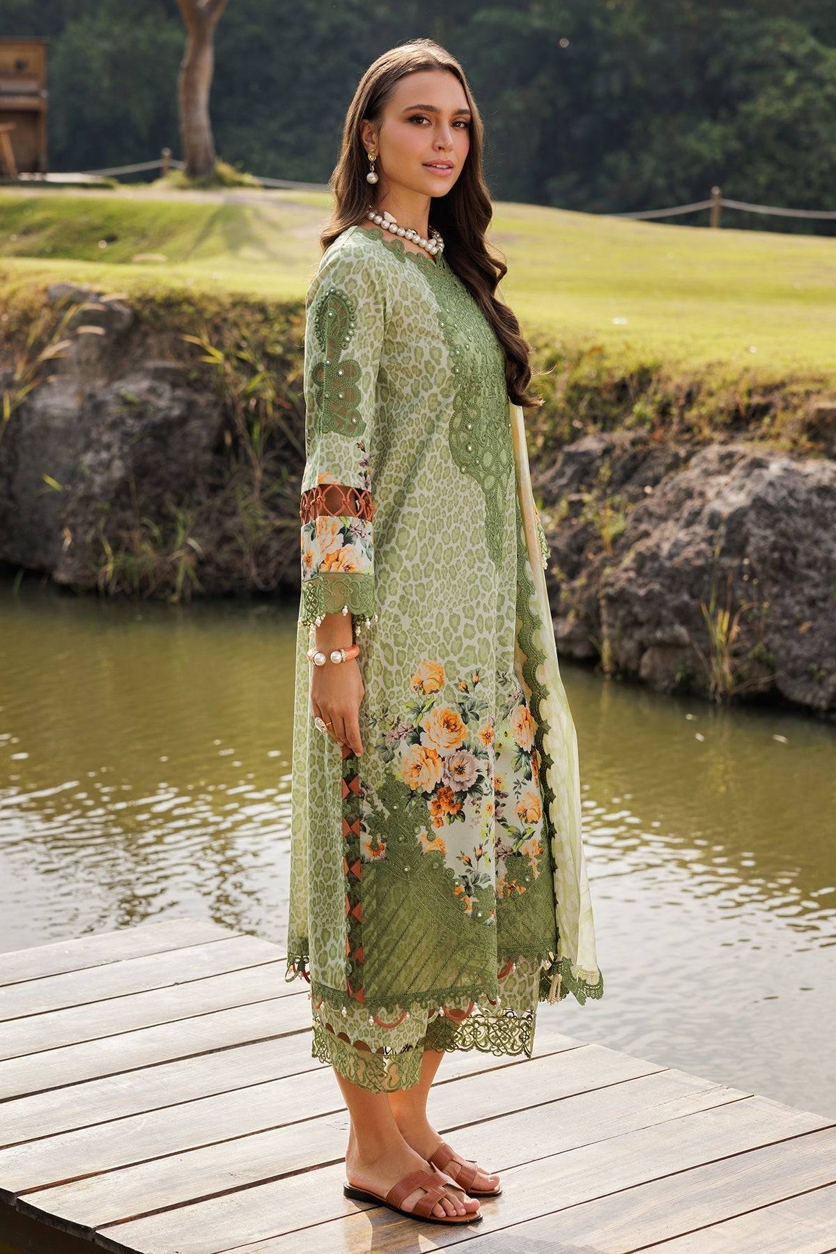 Charizma | Naranji Lawn 25 | CN5-11 by Maria Faisal - Registered Vendor of : Charizma - type : Ladies Clothes - 100% original wedding dresses