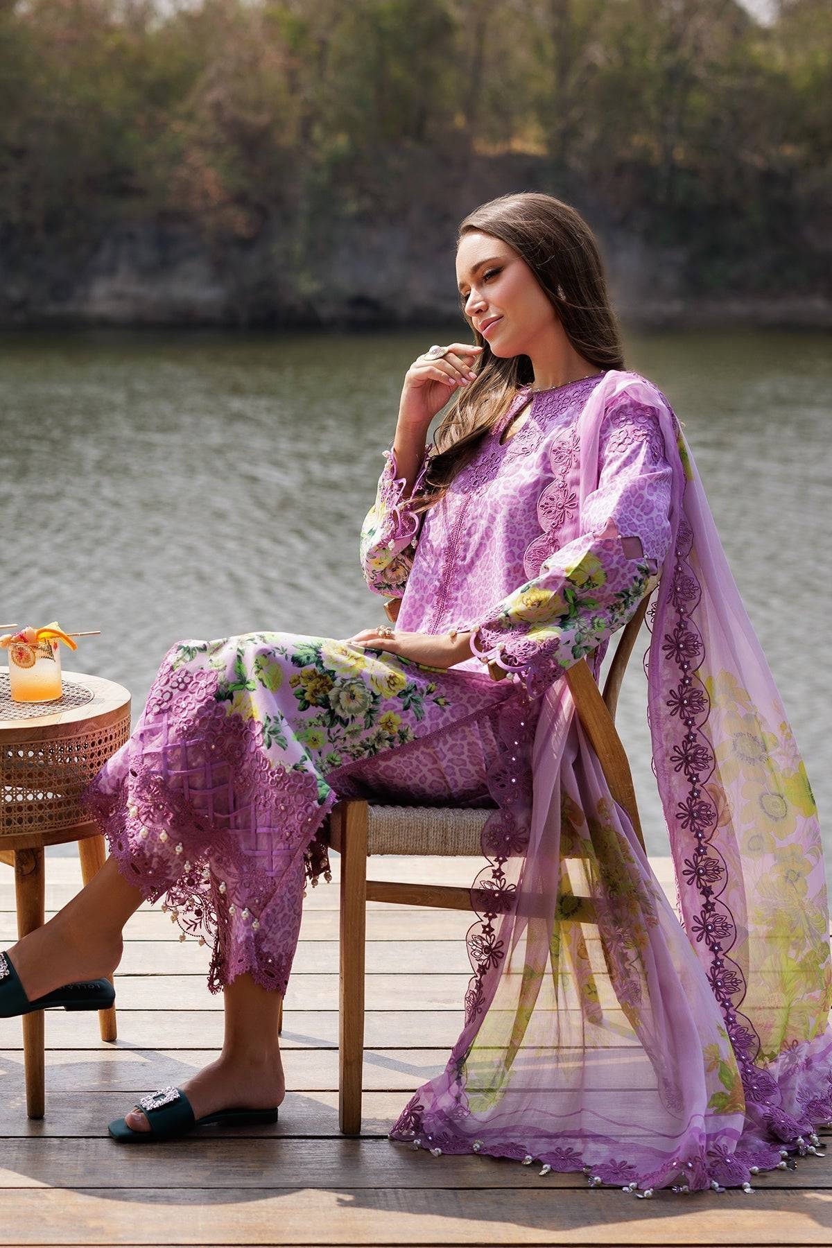 Charizma | Naranji Lawn 25 | CN5-08 by Maria Faisal - Registered Vendor of : Charizma - type : Ladies Clothes - 100% original wedding dresses