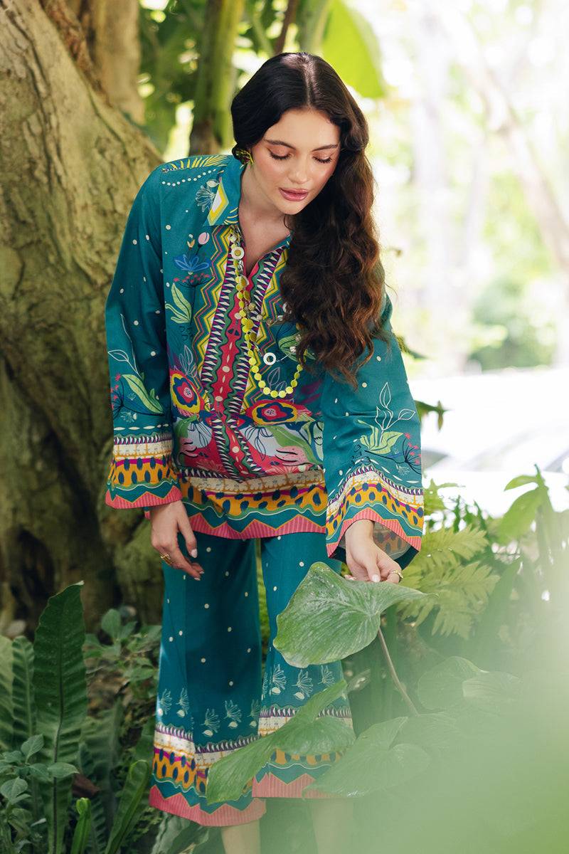 Qalamkar | Printed Co Ords 25 | OP-10 Liva by Maria Faisal - Registered Vendor of : Qalamkar - type : Ladies Clothes - 100% original wedding dresses