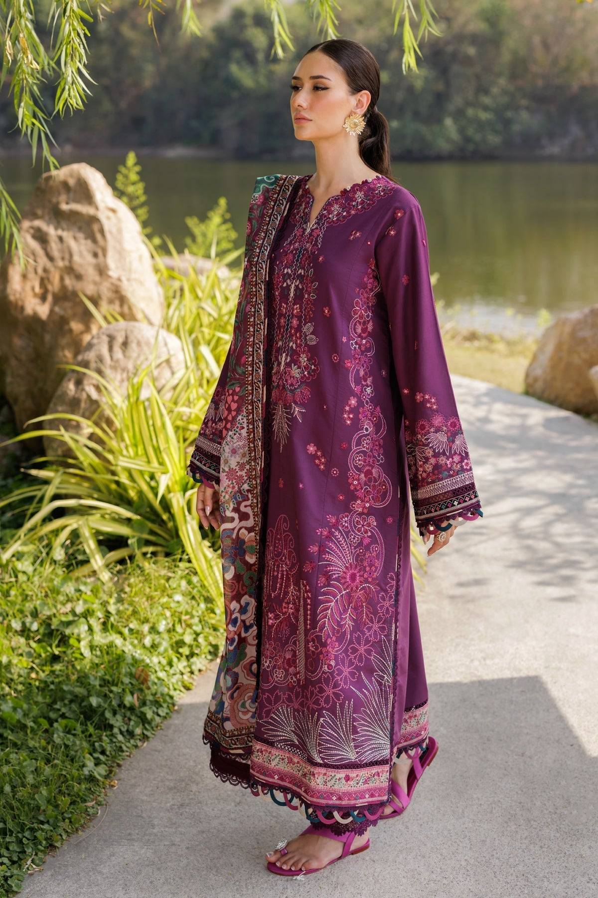 Xenia Formals | Luxury Lawn 25 | VIOLET by Maria Faisal - Registered Vendor of : Xenia Formals - type : Ladies Clothes - 100% original wedding dresses