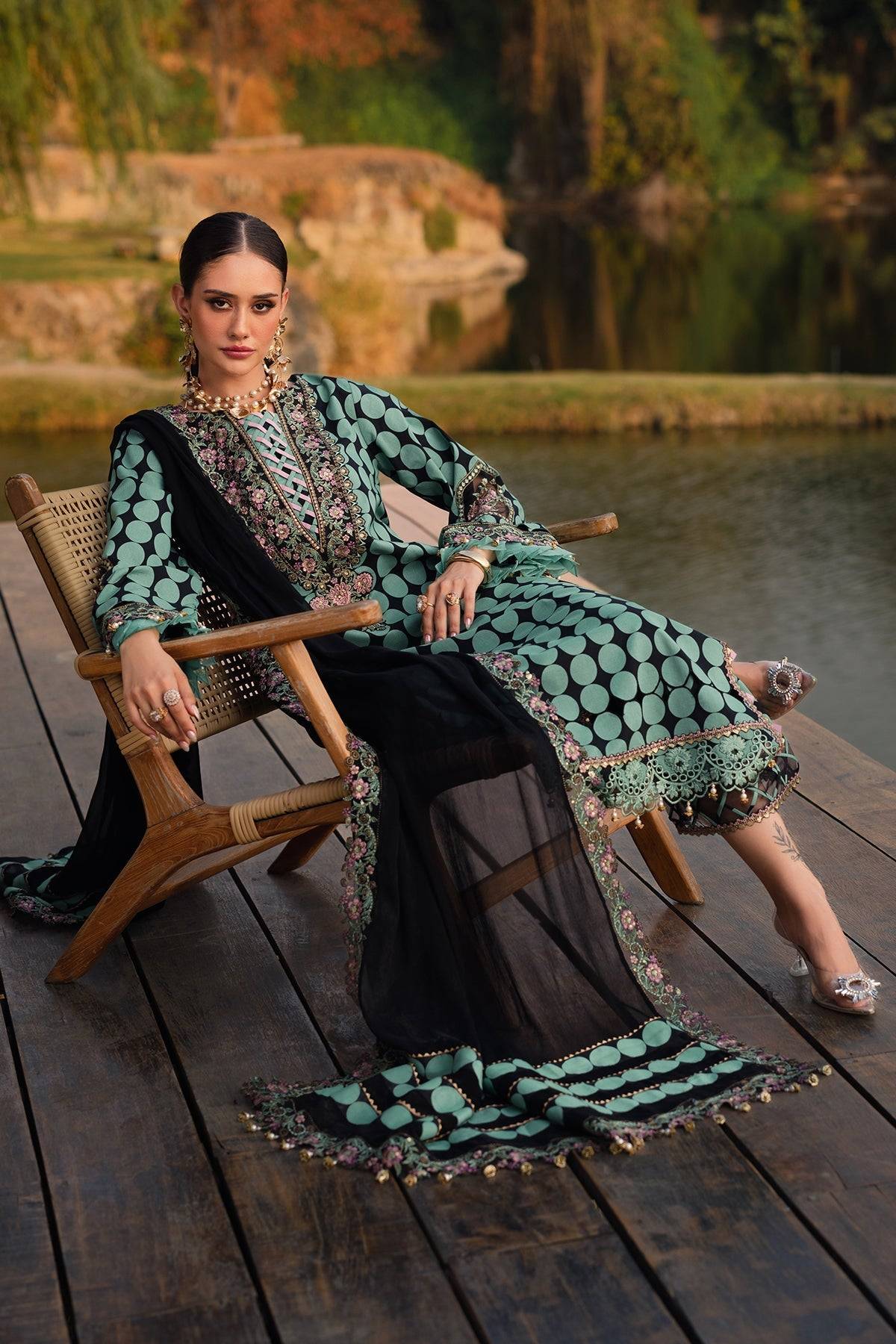 Charizma | Qara Festive Edit 25 | CQ5-04 by Maria Faisal - Registered Vendor of : Charizma - type : Ladies Clothes - 100% original wedding dresses