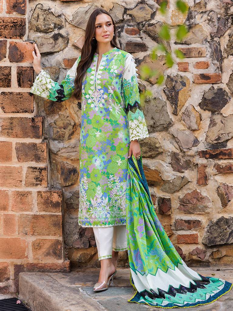 Rajbari | Floral Symphony Lawn 25 | RB-04 by Maria Faisal - Registered Vendor of : Rajbari - type : Ladies Clothes - 100% original wedding dresses