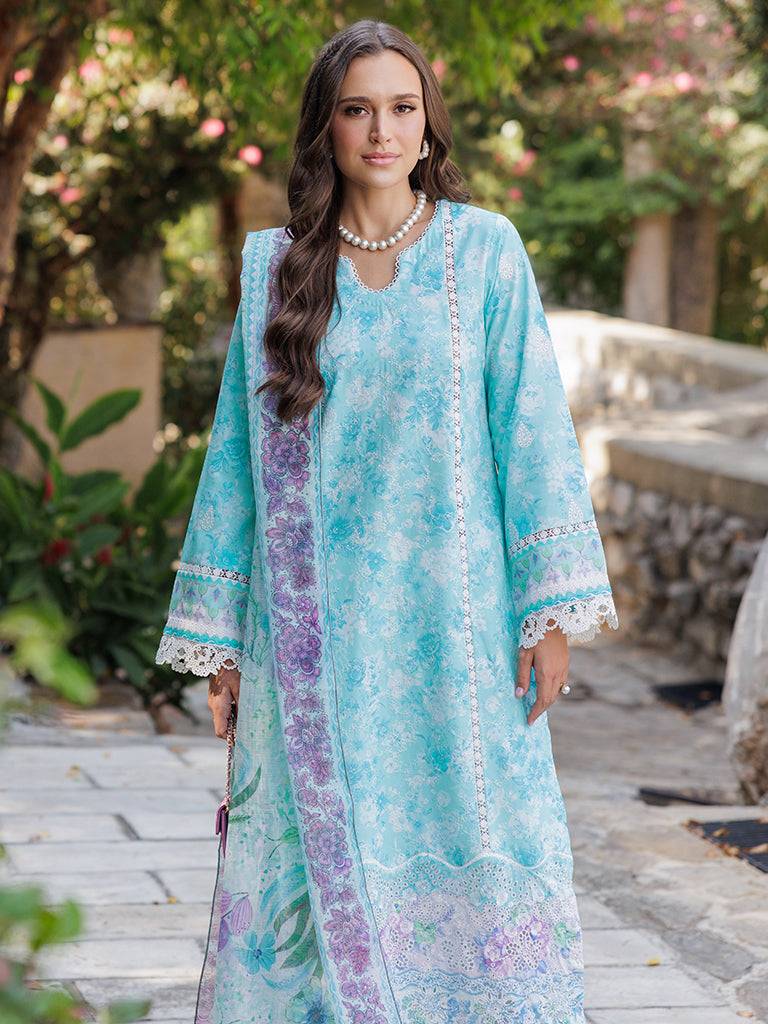 Rajbari | Floral Symphony Lawn 25 | RB-09 by Maria Faisal - Registered Vendor of : Rajbari - type : Ladies Clothes - 100% original wedding dresses