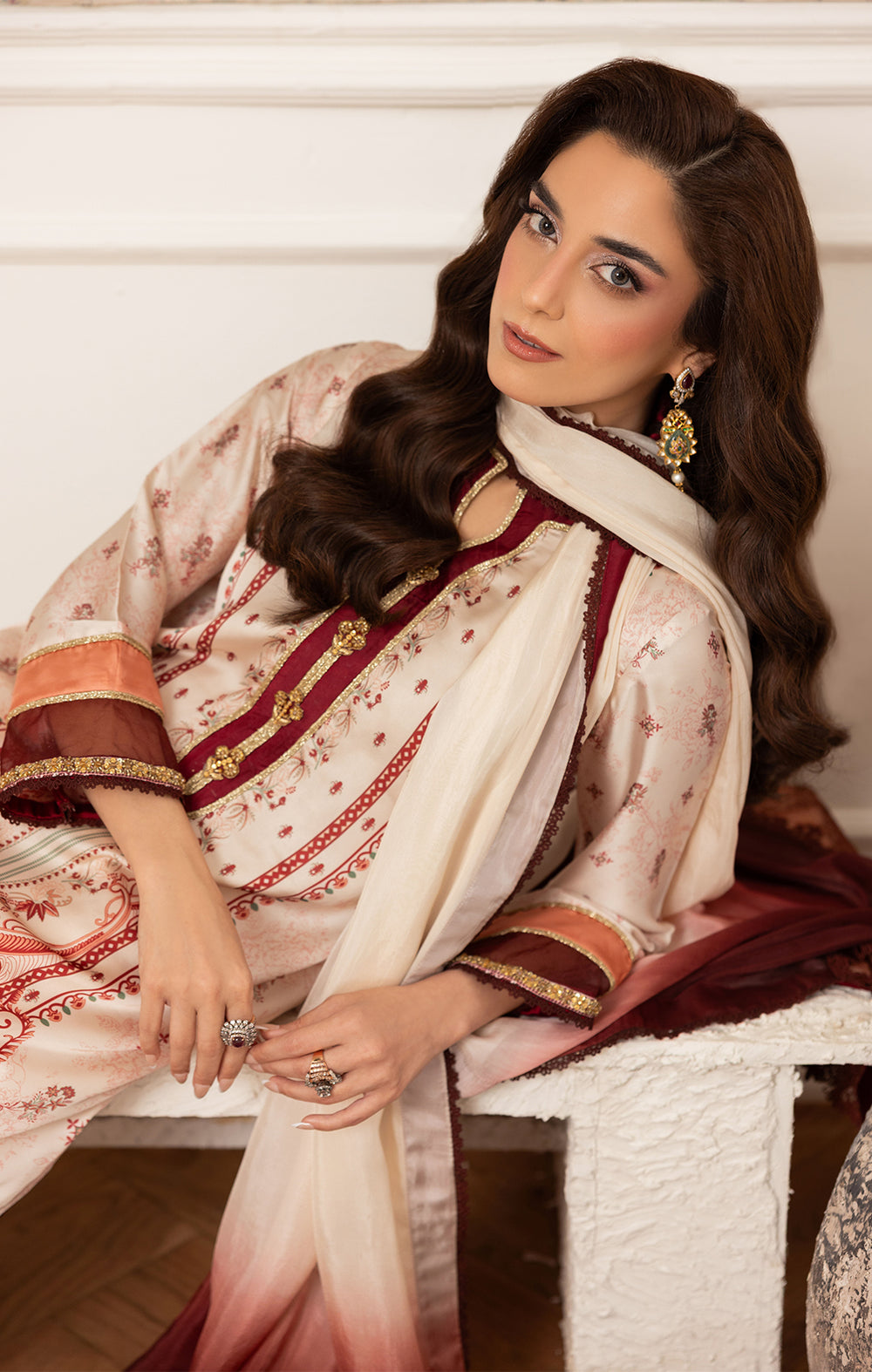 Maya | Eloura Silk Pret 25 |SAPHIRA - Ladies Clothes - Maria Faisal