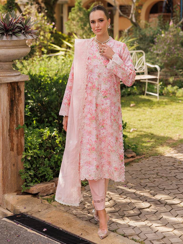 Rajbari | Floral Symphony Lawn 25 | RB-03 by Maria Faisal - Registered Vendor of : Rajbari - type : Ladies Clothes - 100% original wedding dresses