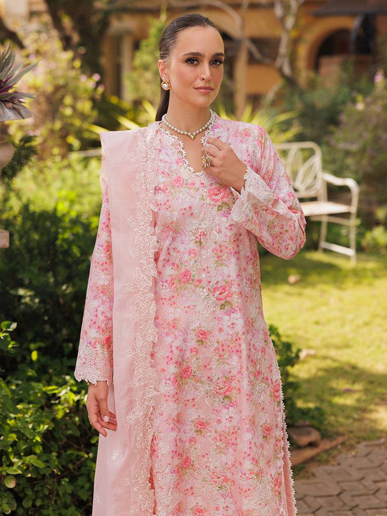 Rajbari | Floral Symphony Lawn 25 | RB-03 by Maria Faisal - Registered Vendor of : Rajbari - type : Ladies Clothes - 100% original wedding dresses