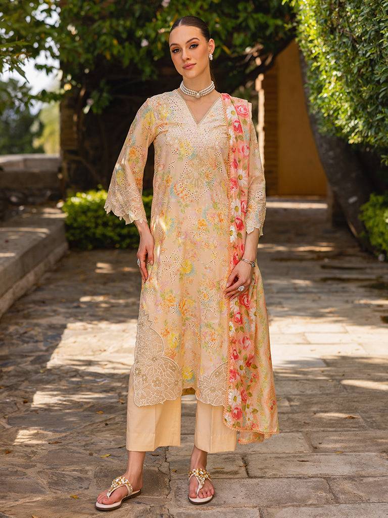 Rajbari | Floral Symphony Lawn 25 | RB-05 by Maria Faisal - Registered Vendor of : Rajbari - type : Ladies Clothes - 100% original wedding dresses