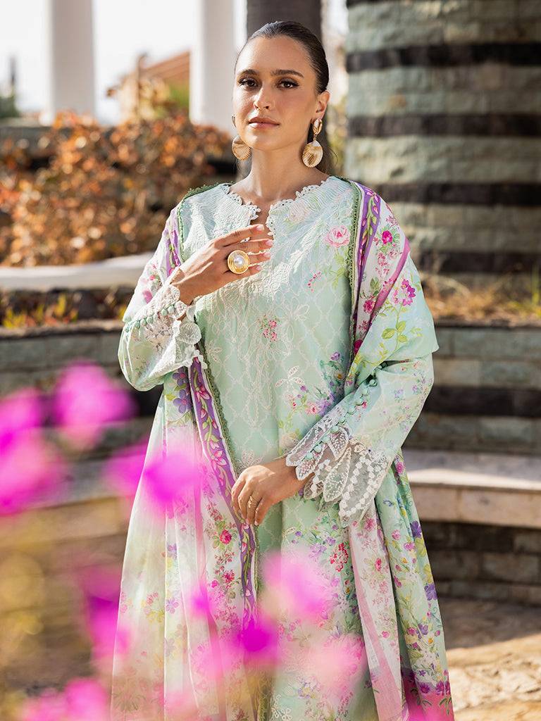 Rajbari | Floral Symphony Lawn 25 | RB-06 by Maria Faisal - Registered Vendor of : Rajbari - type : Ladies Clothes - 100% original wedding dresses