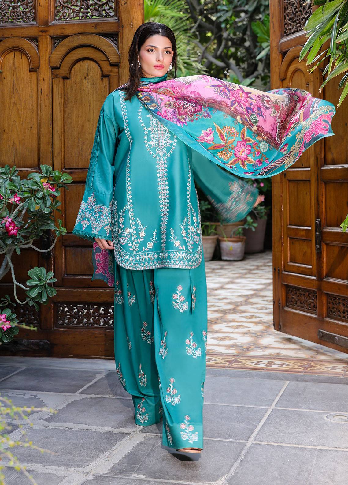 Sahane | Lovent Embroidered Pret 25 | ME23009 Verdelia by Maria Faisal - Registered Vendor of : Sahane - type : Ladies Clothes - 100% original wedding dresses