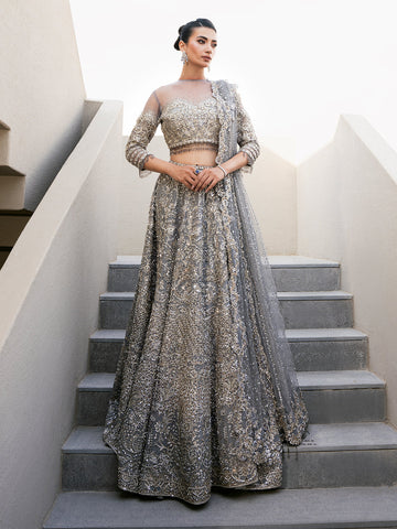 Epoque | Reverie Eternelle | Elixir - Designer Dress with Intricate embroidery and embellishments. Shop elegent wedding dress at Maria Faisal.