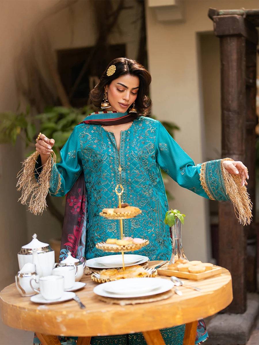 Salitex | Signature Festive Chiffon | NO034 by Maria Faisal - Registered Vendor of : Salitex - type : Ladies Clothes - 100% original wedding dresses