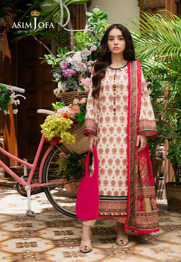 Asim Jofa | Prints Drop 2 | AJUUB-39 - Designer Dress with Intricate embroidery and embellishments. Shop elegent wedding dress at Maria Faisal.