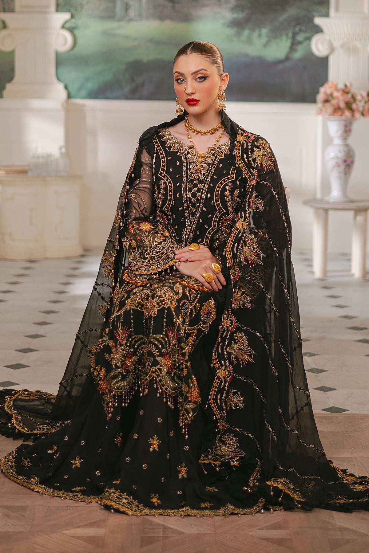 Raeesa Premium | Ada Premium Collection | HU - 46 Black Swan - Ladies Clothes