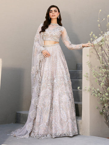 Epoque | Reverie Eternelle | Cerise - Designer Dress with Intricate embroidery and embellishments. Shop elegent wedding dress at Maria Faisal.