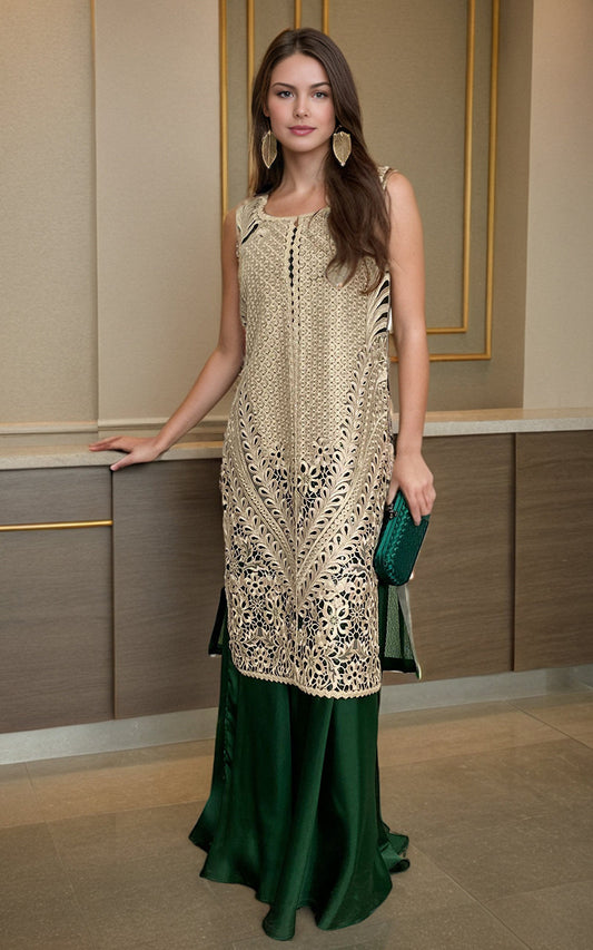 Threads and Motifs | Formal Dresses 25 | Embroidered Jacket With Skirt - Ladies Clothes - Maria Faisal