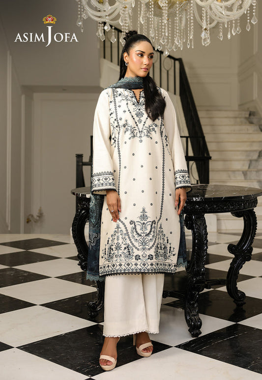 Asim Jofa | Summer Rhapsody | AJMCH-02 EMBROIDERED CAMBRIC - Ladies Clothes - Maria Faisal
