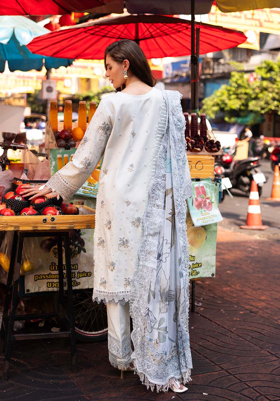 Zarqash | Luxury Lawn 25 | ZQLU 003 ANNE by Maria Faisal - Registered Vendor of : Zarqash - type : Ladies Clothes - 100% original wedding dresses