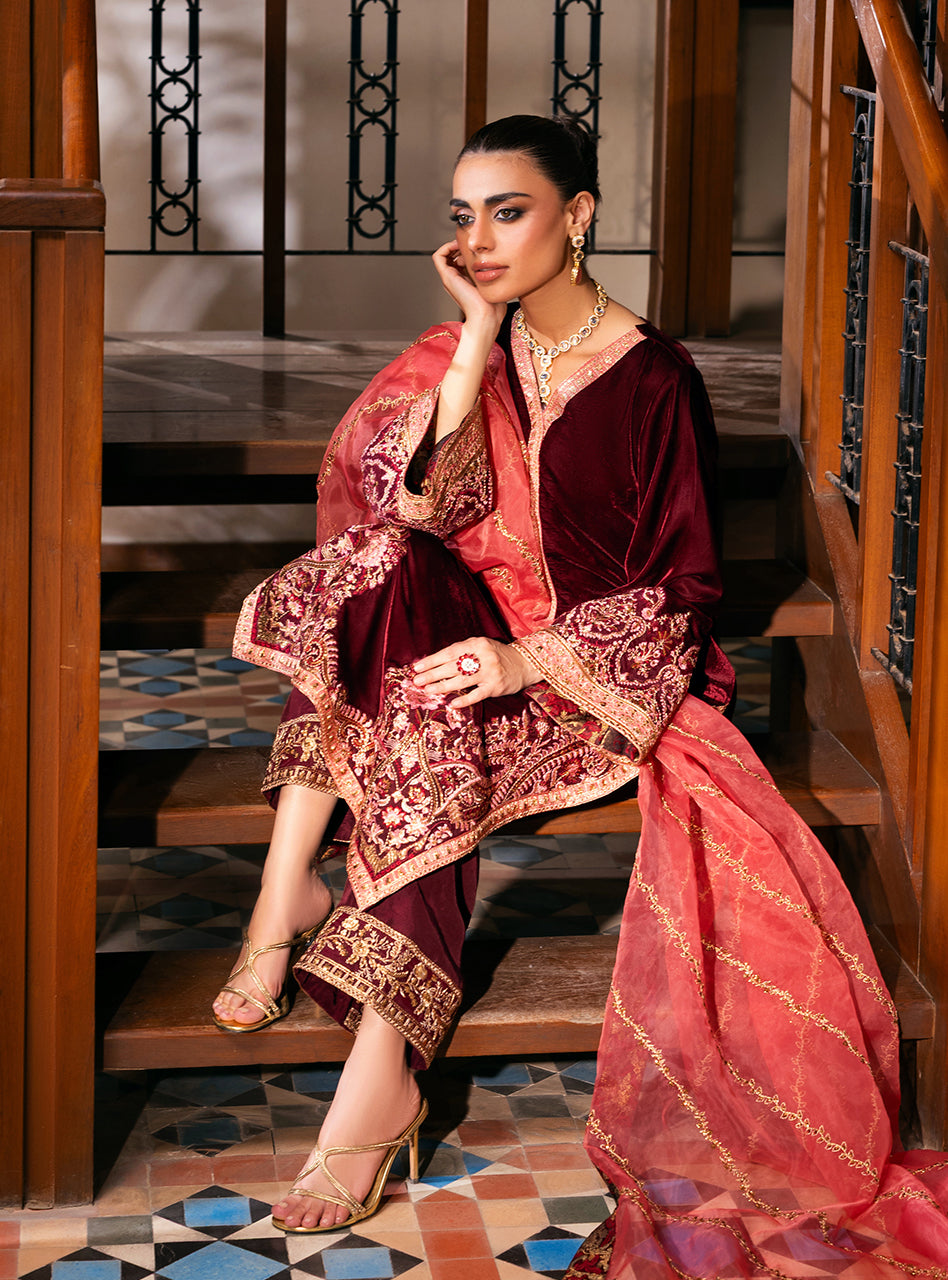 Zainab Chottani | Velvet 25 | Aima - Formal Dress - available at Maria Faisal in UK and USA.