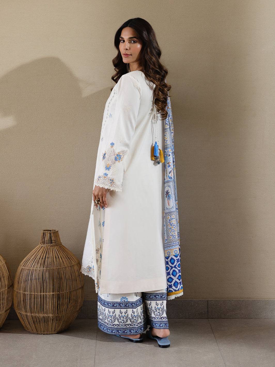 Faiza Faisal | Marine Luxury Lawn 25 | MIRHA by Maria Faisal - Registered Vendor of : Faiza Faisal - type : Ladies Clothes - 100% original wedding dresses