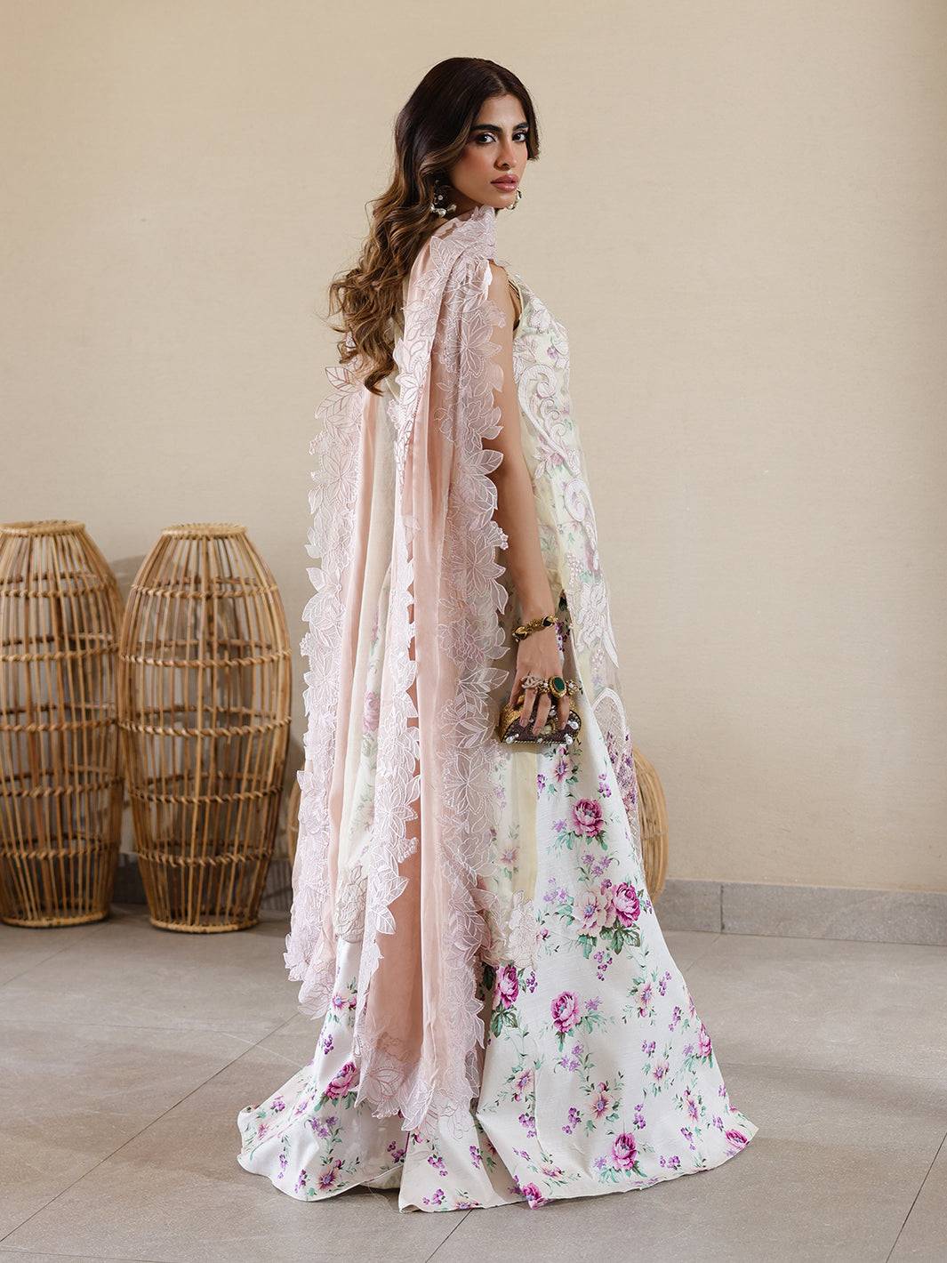 Faiza Faisal | Marine Luxury Lawn 25 | ELISHA by Maria Faisal - Registered Vendor of : Faiza Faisal - type : Ladies Clothes - 100% original wedding dresses