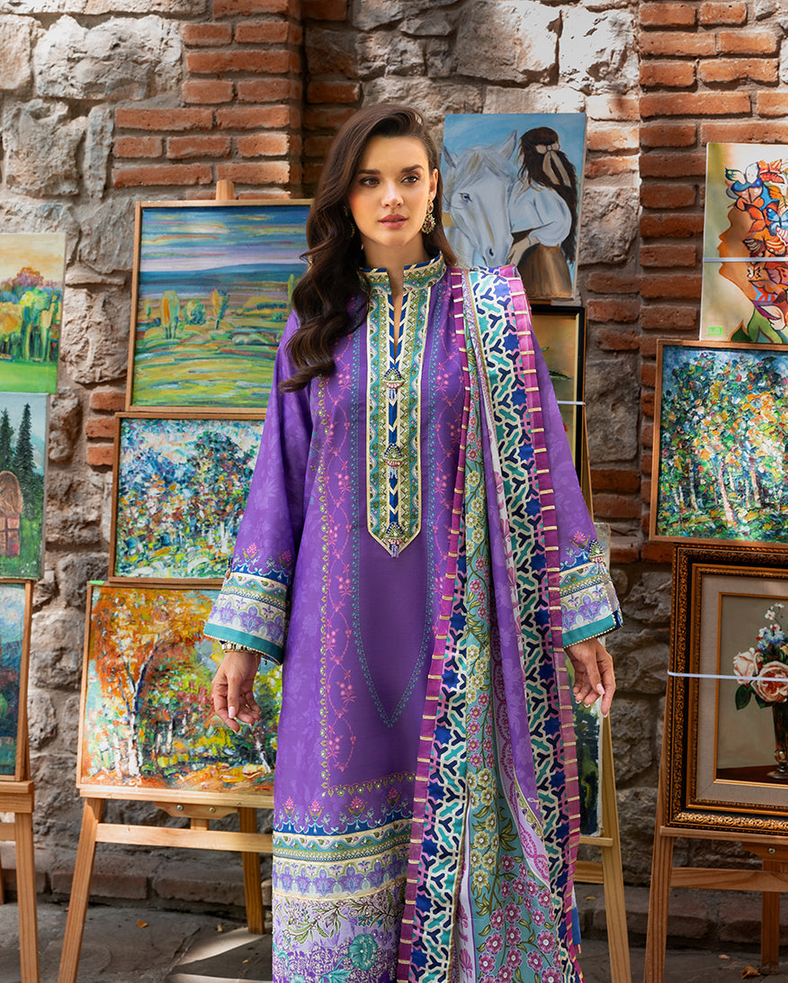 Mushq | Nirvana Printed Silk | Cosmic Spindle - Ladies Clothes - Maria Faisal