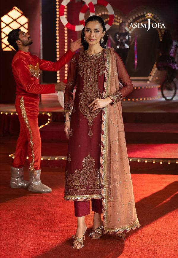open lace back dress Asim Jofa | Festive Collection 25 | AJLF-05