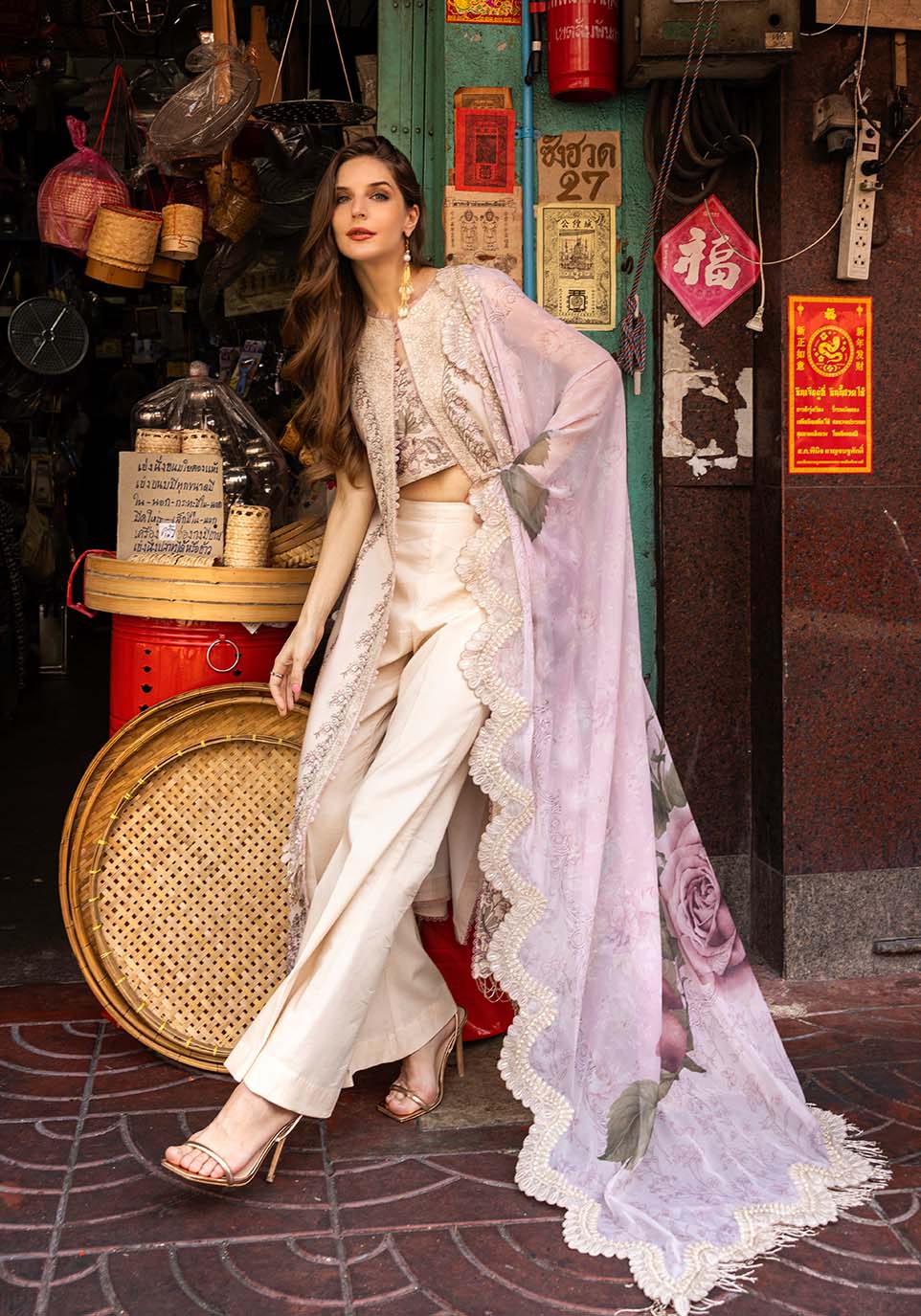 Zarqash | Luxury Lawn 25 | ZQLU 002 Ambrose by Maria Faisal - Registered Vendor of : Zarqash - type : Ladies Clothes - 100% original wedding dresses