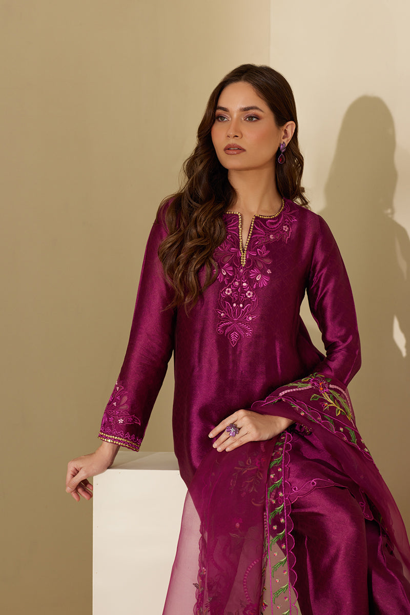 Mina Hasan | Signature Pret | Saara - Luxury Dress - available at Maria Faisal in UK and USA.