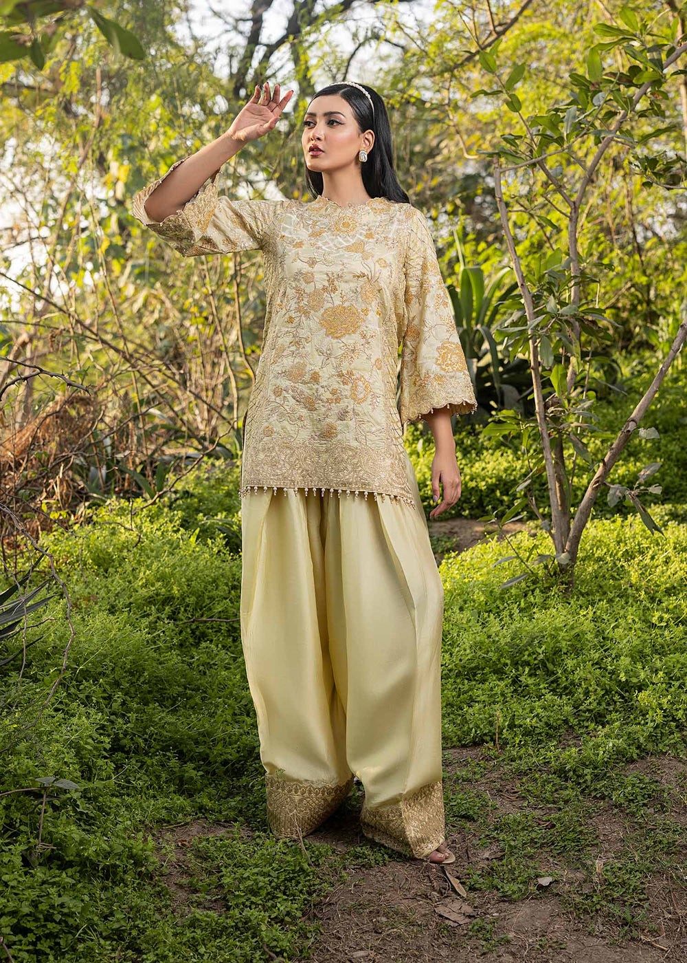 HSY | Summer Edit | Butter Yellow - Ladies Clothes - Maria Faisal