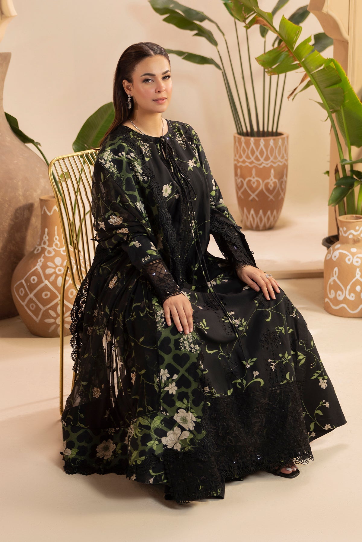 Raeesa Premium | Gulkar Viscose |GK-07 - Luxury Dress - available at Maria Faisal in UK and USA.
