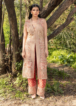 HSY | Summer Edit | Peach Terracotta - Ladies Clothes - Maria Faisal