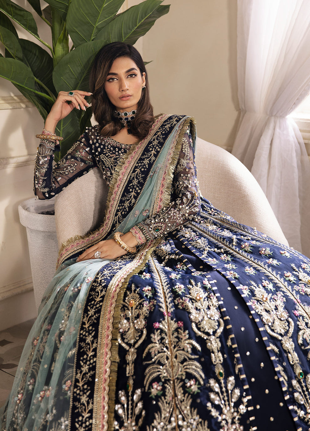Gulaal | Wedding Formals | Shehnaz GL-WS-23V1-41 - Designer Dress with Intricate embroidery and embellishments. Shop elegent wedding dress at Maria Faisal.