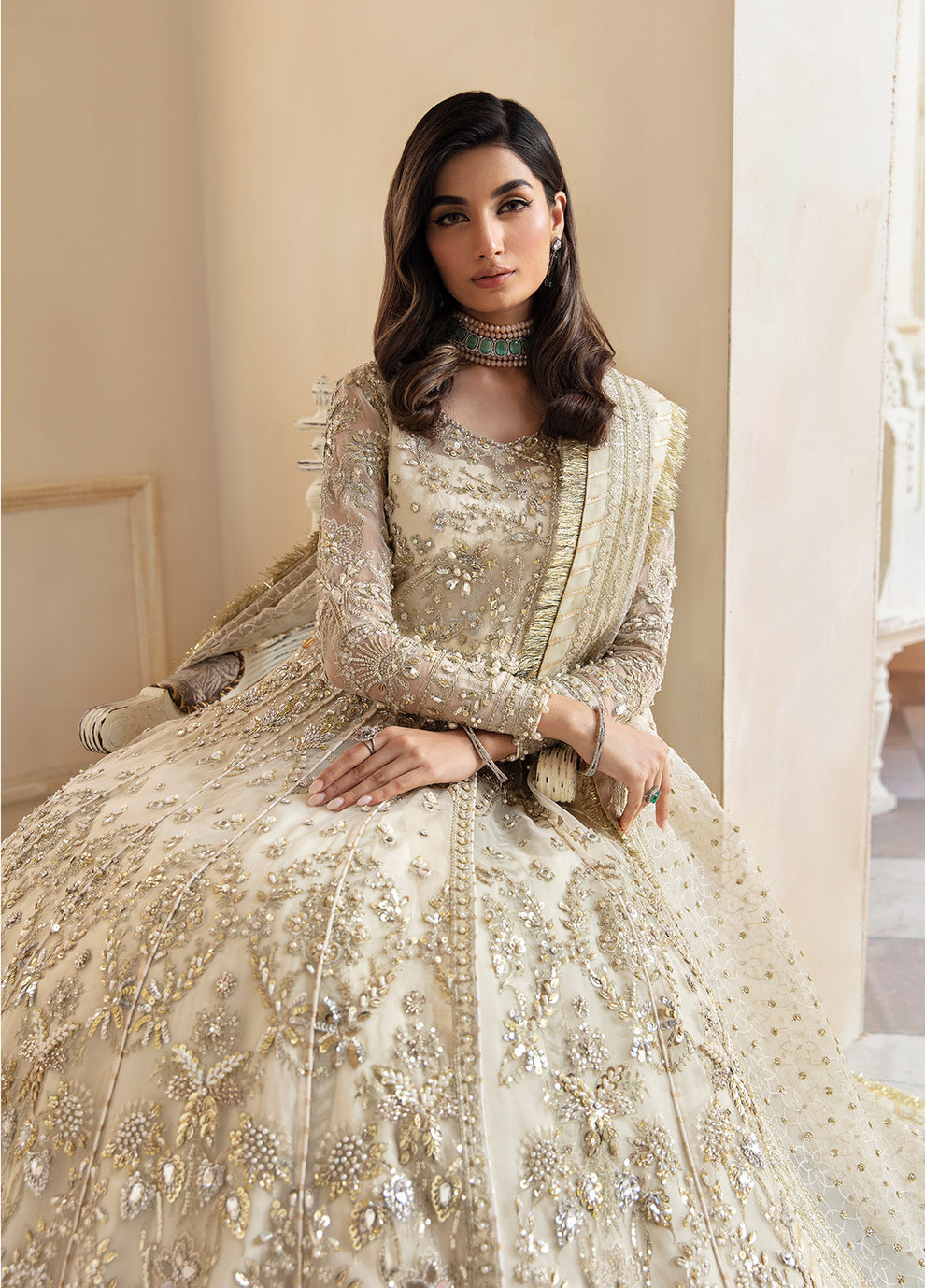 Gulaal | Wedding Formals | Noor GL-WS-23V1-38 - Designer Dress with Intricate embroidery and embellishments. Shop elegent wedding dress at Maria Faisal.