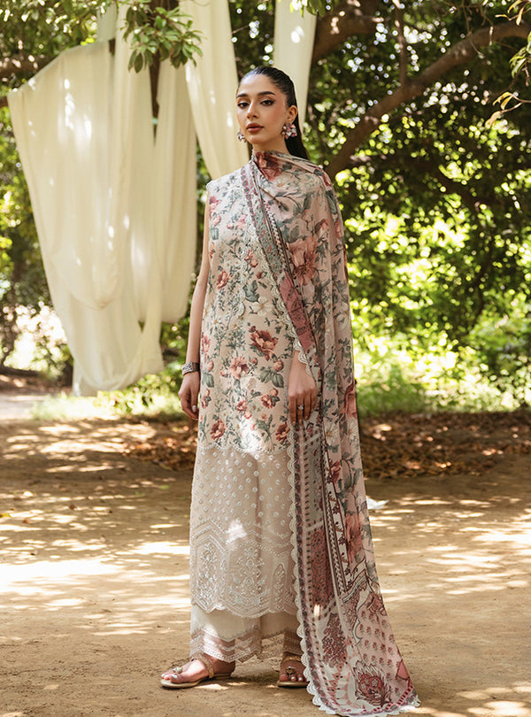Zainab Chottani | Tahra Lawn 24 | SAMAHA - D 5B - Designer Dress with Intricate embroidery and embellishments. Shop elegent wedding dress at Maria Faisal.